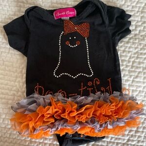 HALLOWEEN BABY GIRL 18 MONTHS RUFFLED BLING ONSIE